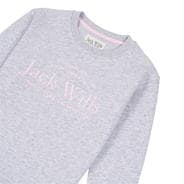 Pearl Grey Marl - Jack Wills - Script Crew Sweatshirt