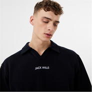 Black - Jack Wills - Minimal Graphic Collar Sweater