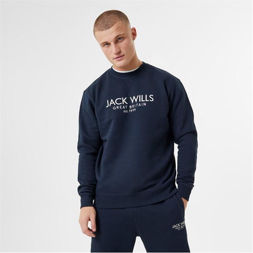 Jack Wills - Belvue Graphic Logo Crew Neck Sweatshirt