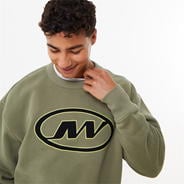 Dusky Green - Jack Wills - Oval Graphic Crew Sweater