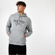 Grey Marl - Jack Wills - Batsford Graphic Logo Hoodie