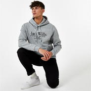 Grey Marl - Jack Wills - Batsford Graphic Logo Hoodie