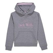 Grey Heather - Jack Wills - Kids Girls Logo Script Hoodie