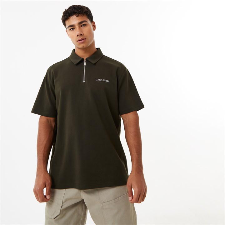 Interlock Zip Polo