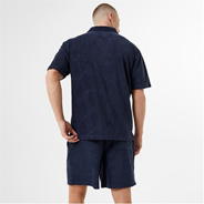 Navy - Jack Wills - Logo Repeat Towelling Polo Shirt