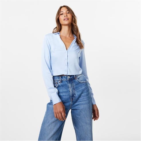 Jack Wills - Cropped Satin Shirt