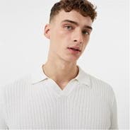 Cream - Jack Wills - Knitted Ribbed Polo Shirt