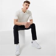 Cream - Jack Wills - Knitted Ribbed Polo Shirt