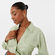 Jolly Green - Jack Wills - Draped Cropped Blouse