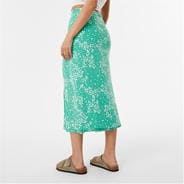 Green Print - Jack Wills - Split Midi Skirt