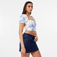 White Print - Jack Wills - Tie Back Top