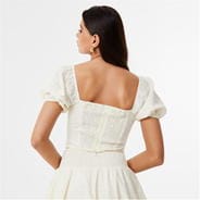 Buttercream - Jack Wills - Broderie Prairie Top