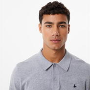 Grey Marl - Jack Wills - Long Sleeve Knitted Polo