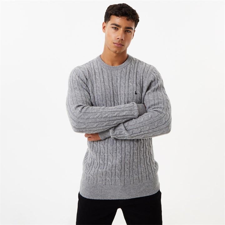 Marlow Merino Wool Blend Cable Knitted Jumper