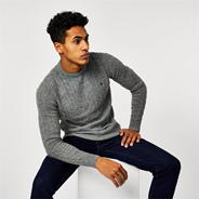 Grey - Jack Wills - Marlow Merino Wool Blend Cable Knitted Jumper