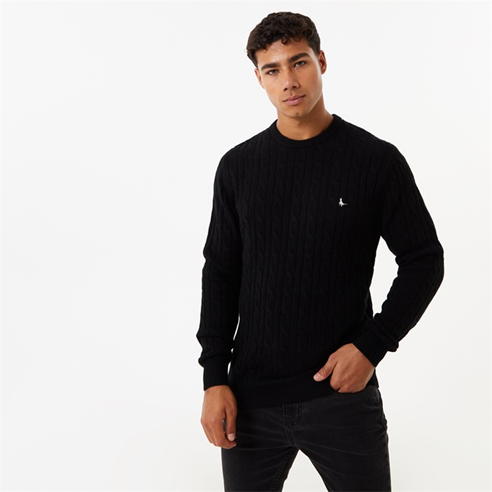 Jack Wills - Marlow Merino Wool Blend Cable Knitted Jumper