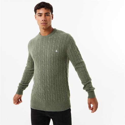 Jack Wills - Marlow Merino Wool Blend Cable Knitted Jumper