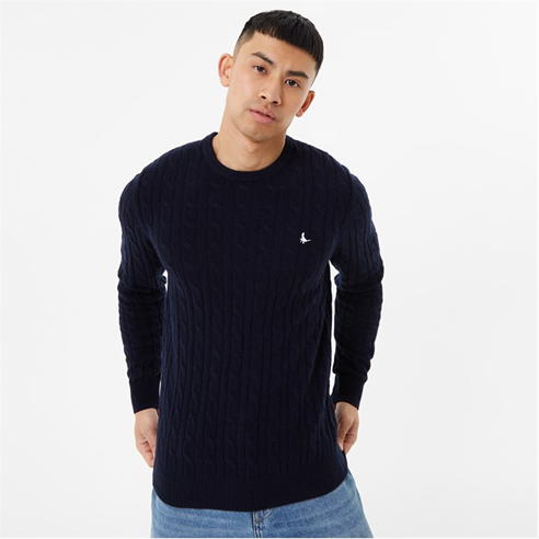 Jack Wills - Marlow Merino Wool Blend Cable Knitted Jumper