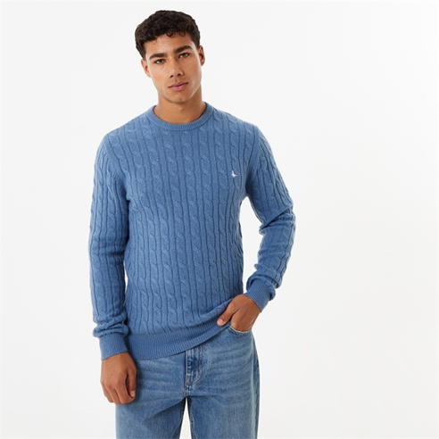 Jack Wills - Marlow Merino Wool Blend Cable Knitted Jumper