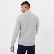 Lt Ash Marl - Jack Wills - Funnel Neck Half Zip Jumper