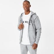 Grey Marl - Jack Wills - Graphic Zip Hoodie