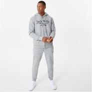 Grey Marl - Jack Wills - Graphic Zip Hoodie