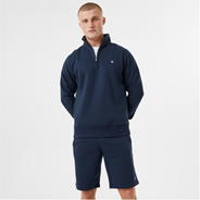 Navy - Jack Wills - Barchester Quarter Zip Sweatshirt