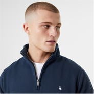 Navy - Jack Wills - Barchester Quarter Zip Sweatshirt