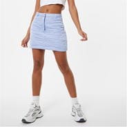 Soft Blue - Jack Wills - High-Waisted Quilted Mini Skirt