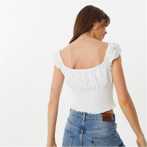 Jack Wills - Broderie Prairie Top