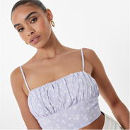 Lilac Print - Jack Wills - Woven Fitted Cami