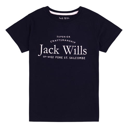 Jack Wills - Kids Girls Forstal Script Logo T-Shirt