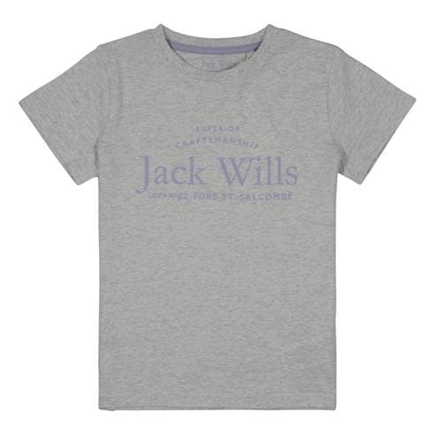 Jack Wills - Kids Girls Forstal Script Logo T-Shirt