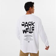 White - Jack Wills - Long Sleeve Athletic Tee