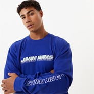 Blue - Jack Wills - Long Sleeve Stacked Graphic Tee