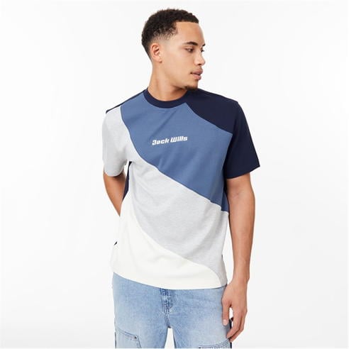 Jack Wills - Wave Cut and Sew T-Shirt