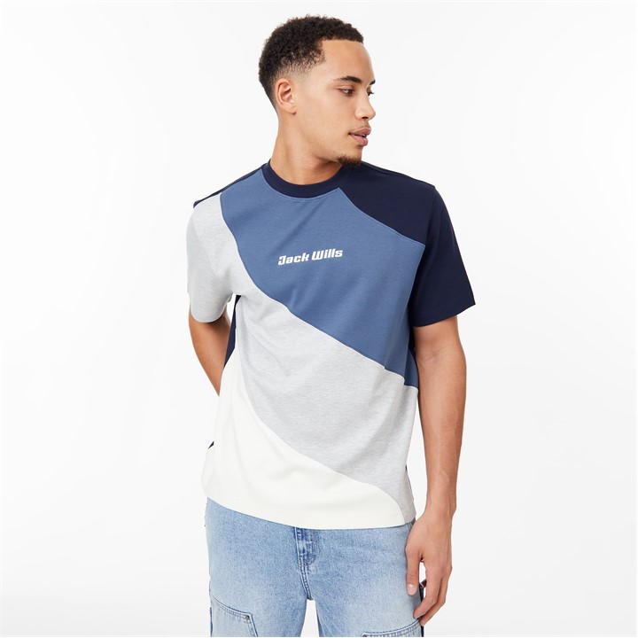 Wave Cut and Sew T-Shirt