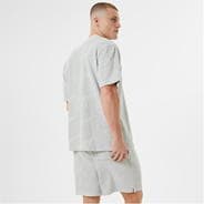 Cool Grey - Jack Wills - Logo Repeat Towelling T-Shirt