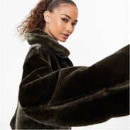 Khaki - Jack Wills - Reversible PU & Faux Fur Jacket