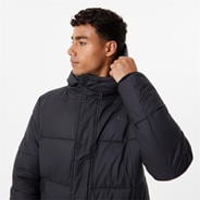 Black - Jack Wills - Long Quilt Parka Sn34