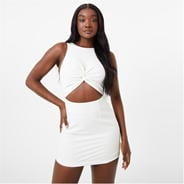 White - Jack Wills - Twist Front Mini Dress