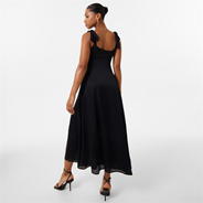 Black - Jack Wills - Shoulder Tie Midi Dress