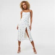 White Print - Jack Wills - Split Midi Dress