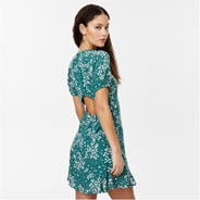 Green Print - Jack Wills - Cut Out Mini Dress