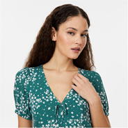 Green Print - Jack Wills - Cut Out Mini Dress