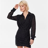 Black Spot - Jack Wills - Draped Shirt Dress