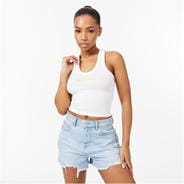 Vintage White - Jack Wills - Scoop Neck Rib Tank Top