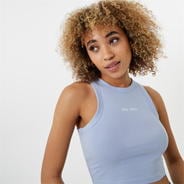 Soft Blue - Jack Wills - Cropped Racer Tank