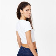 White - Jack Wills - Cropped Baby T-Shirt