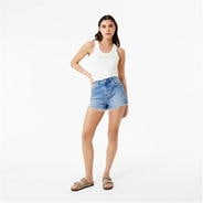 Mid Blue Wash - Jack Wills - Denim Raw Hem Short